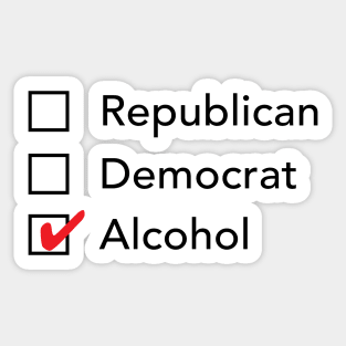 Republican Democrat Alcohol Sticker